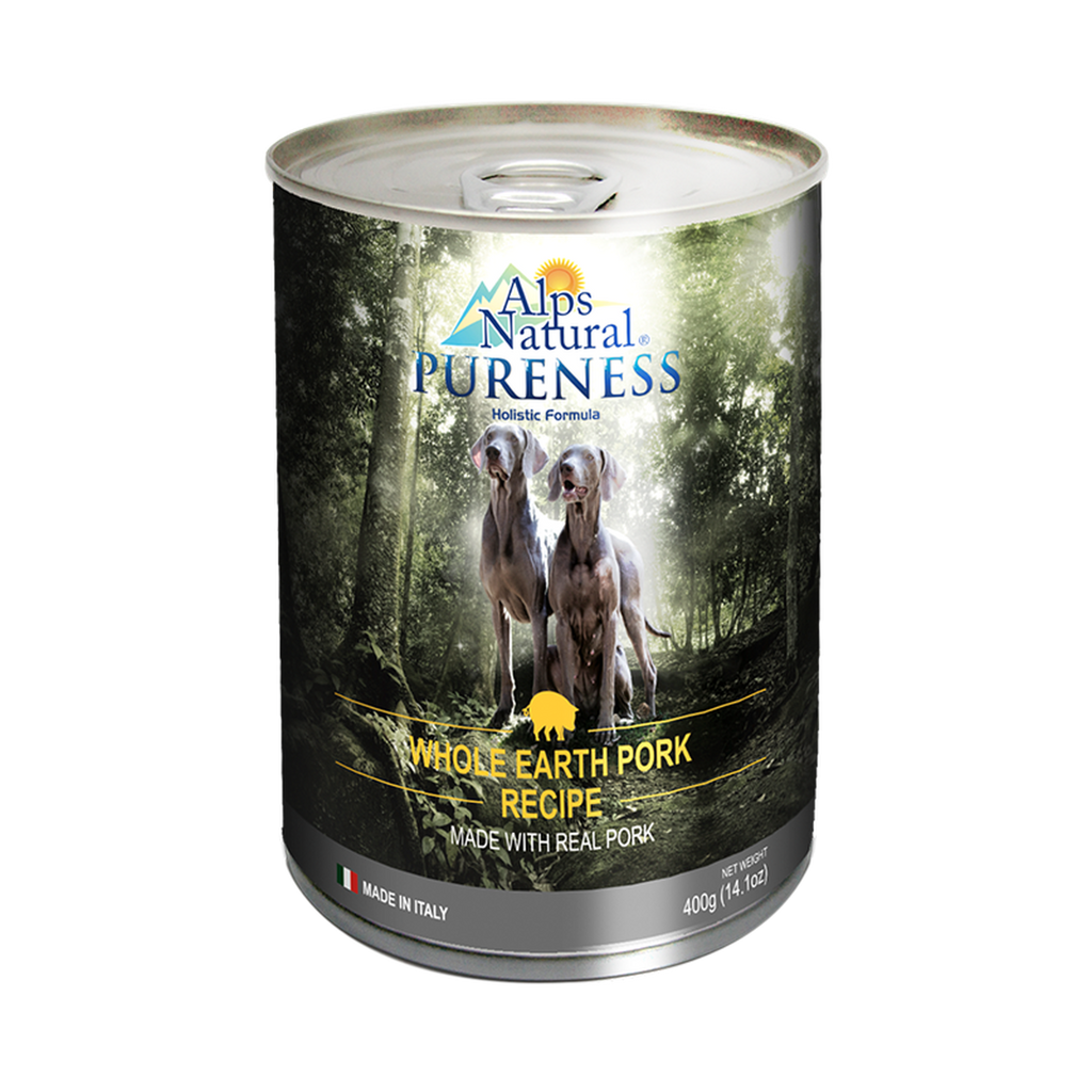 Alps Natural Canned Dog Food - Classic Pork (400g).