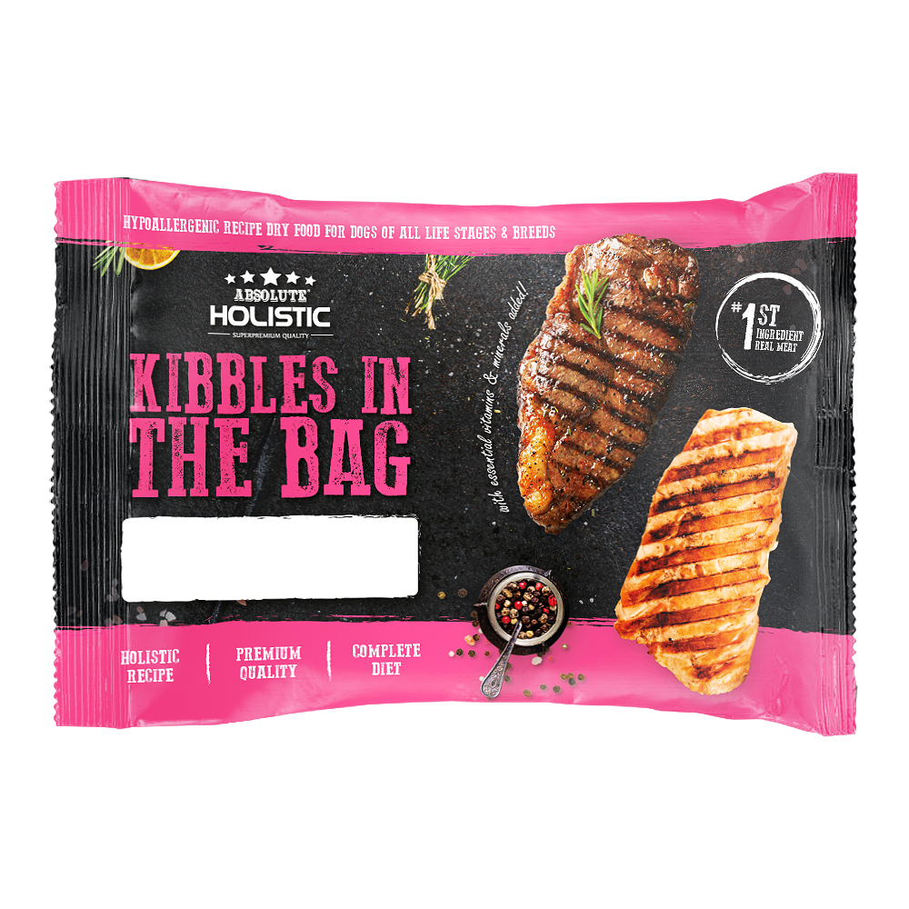Absolute Holistic Kibbles in the Bag Dry Dog Food - Pork & Codfish (Sample).