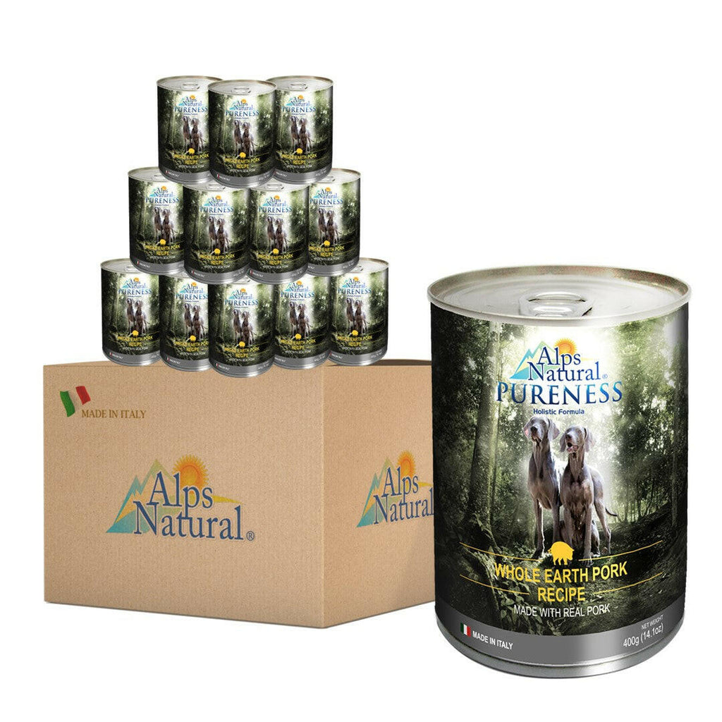 [CTN OF 24] Alps Natural Canned Dog Food - Classic Pork (400g).