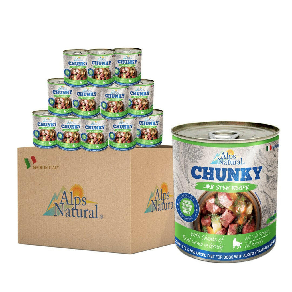 [CTN OF 12] Alps Natural Canned Dog Food - Chunky Lamb Stew Recipe (720g).