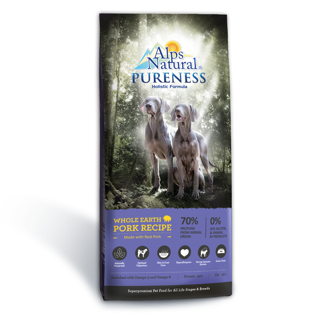Alps Natural Pureness Holistic Dry Dog Food - Pork Recipe (13kg).