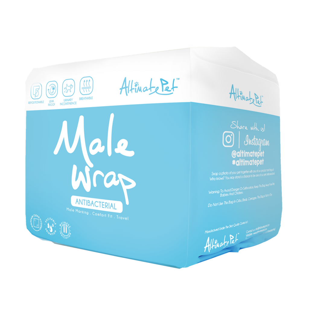 Altimate Pet Antibacterial Disposable Male Wraps (5 Sizes).