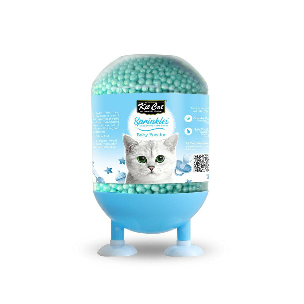Kit Cat Sprinkles Cat Litter Deodoriser - Baby Powder (240g).