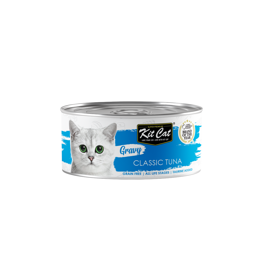 [CTN OF 24] Kit Cat Gravy Cat Canned Food - Classic Tuna (70g).