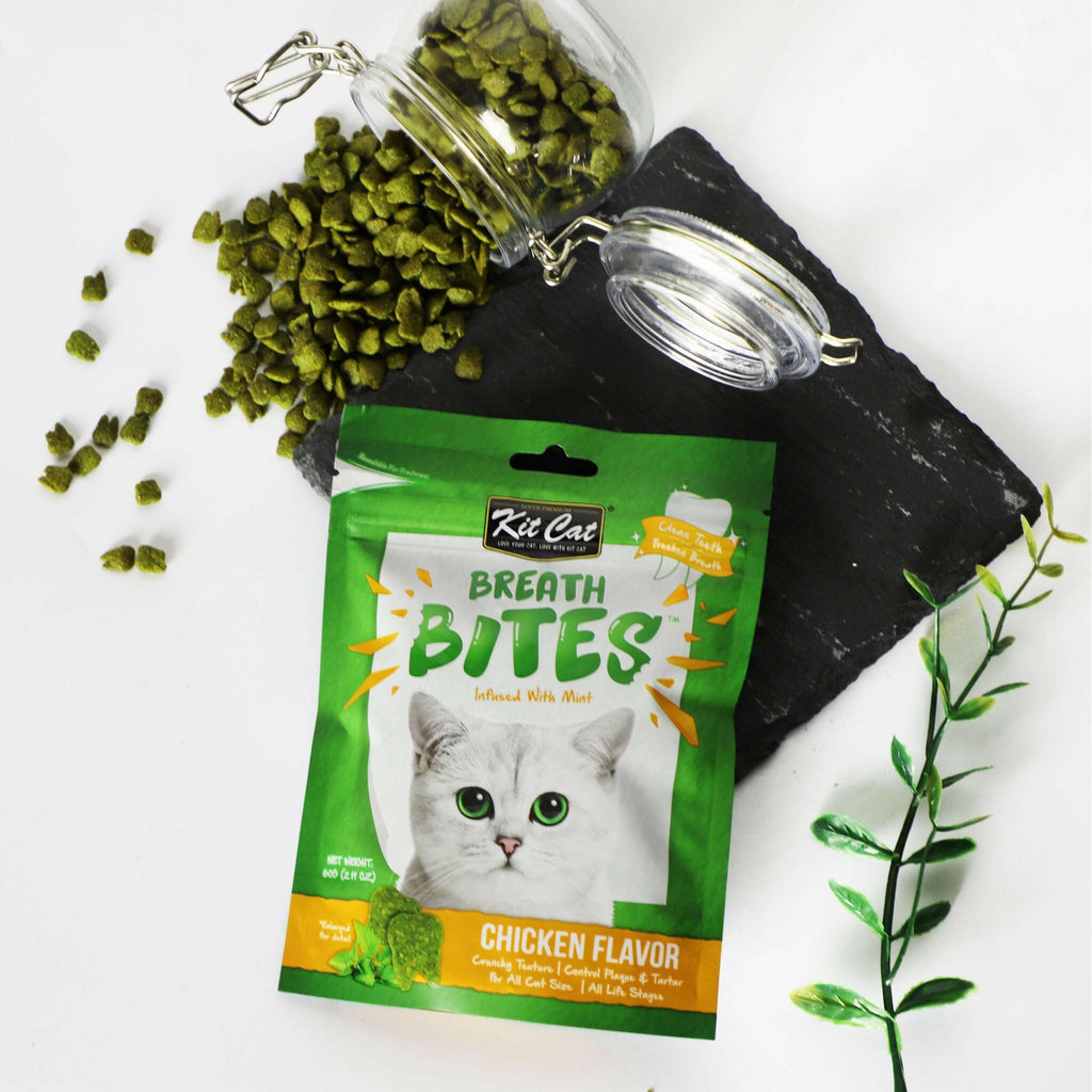 Kit Cat Breath Bites Dental Cat Treats - Chicken (60g).