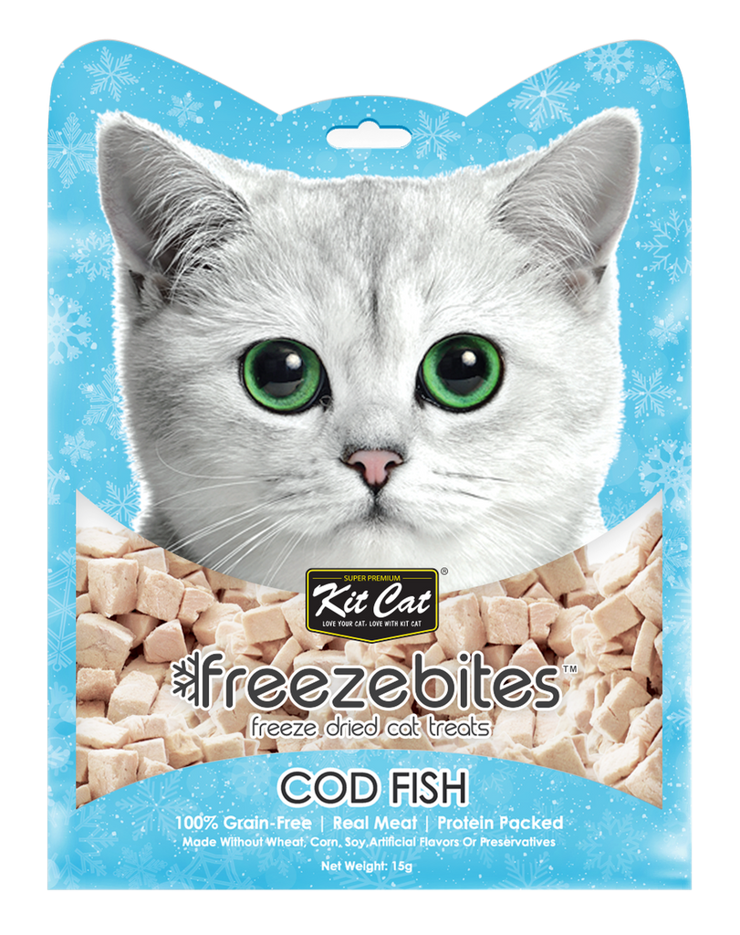 [CTN OF 24] Kit Cat Freeze Bites Cat Treat - Cod Fish (15g).