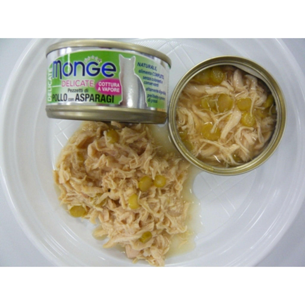 Monge Cat Canned Food - Delicate Chicken With Asparagus (80g).