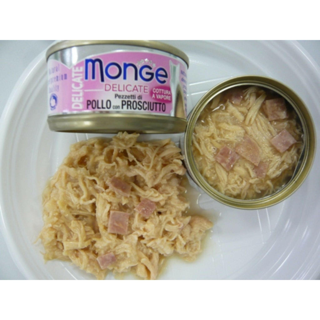 Monge Cat Canned Food - Delicate Chicken With Ham (80g).