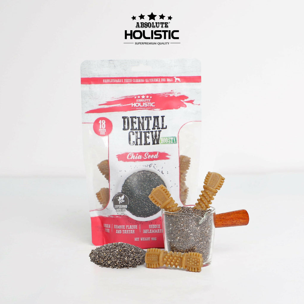Absolute Holistic Value Pack BOOST Dental Chews for Dogs - Chia Seed (160g).
