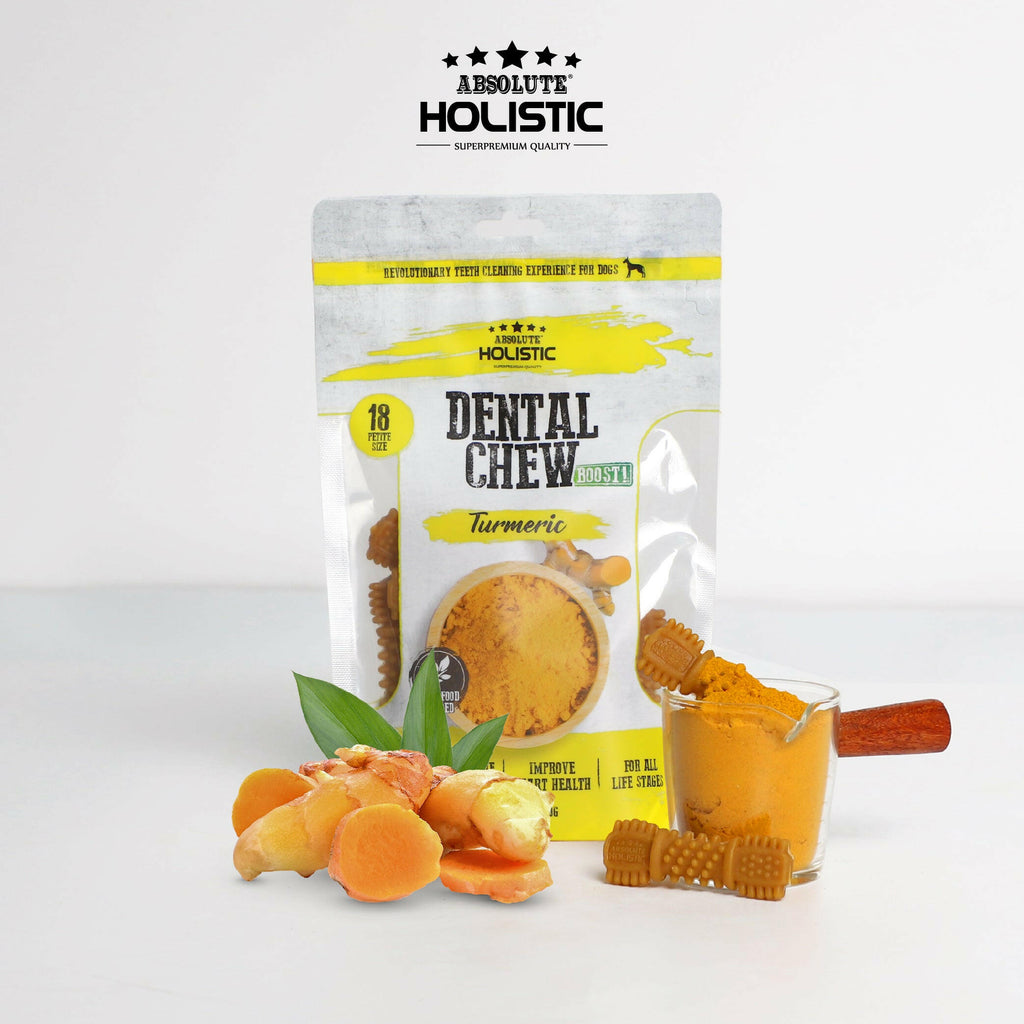 Absolute Holistic Value Pack BOOST Dental Chews for Dogs - Turmeric (160g).