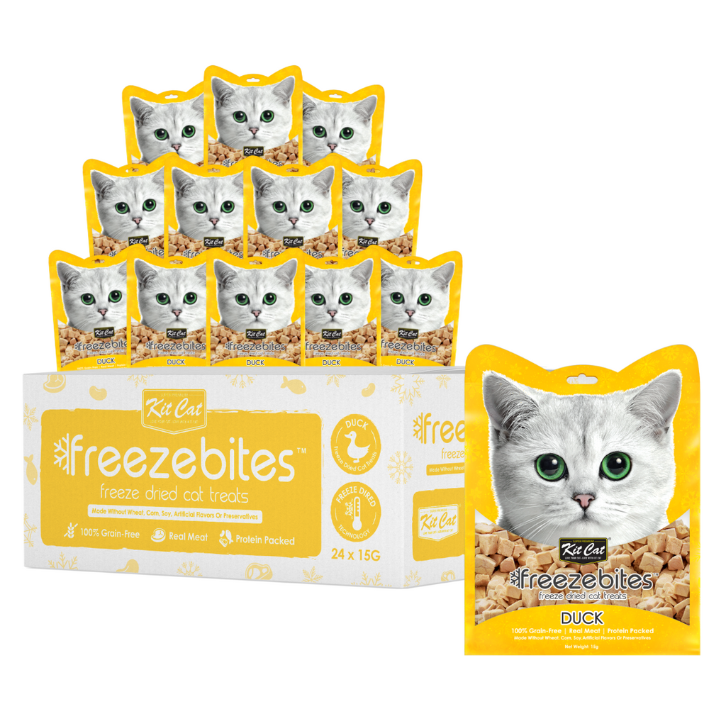 [CTN OF 24] Kit Cat Freeze Bites Cat Treat - Duck (15g).