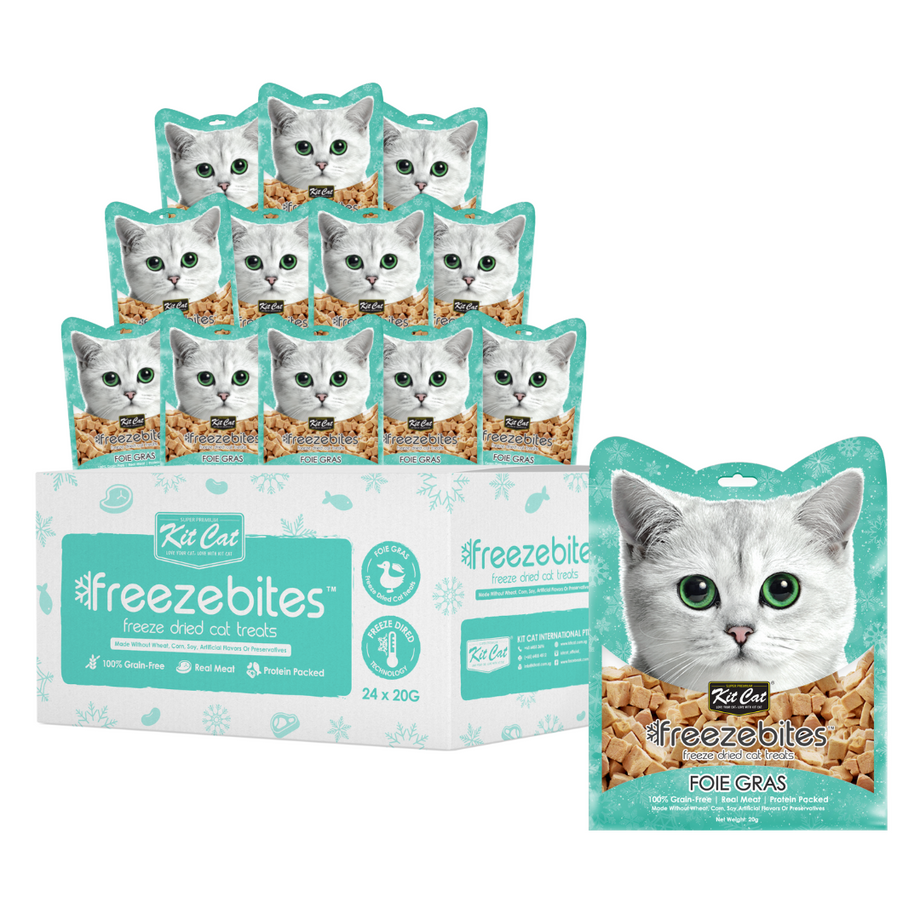 CTN OF 24] Kit Cat Freeze Bites Cat Treat (15g x 24) - 7 flavours