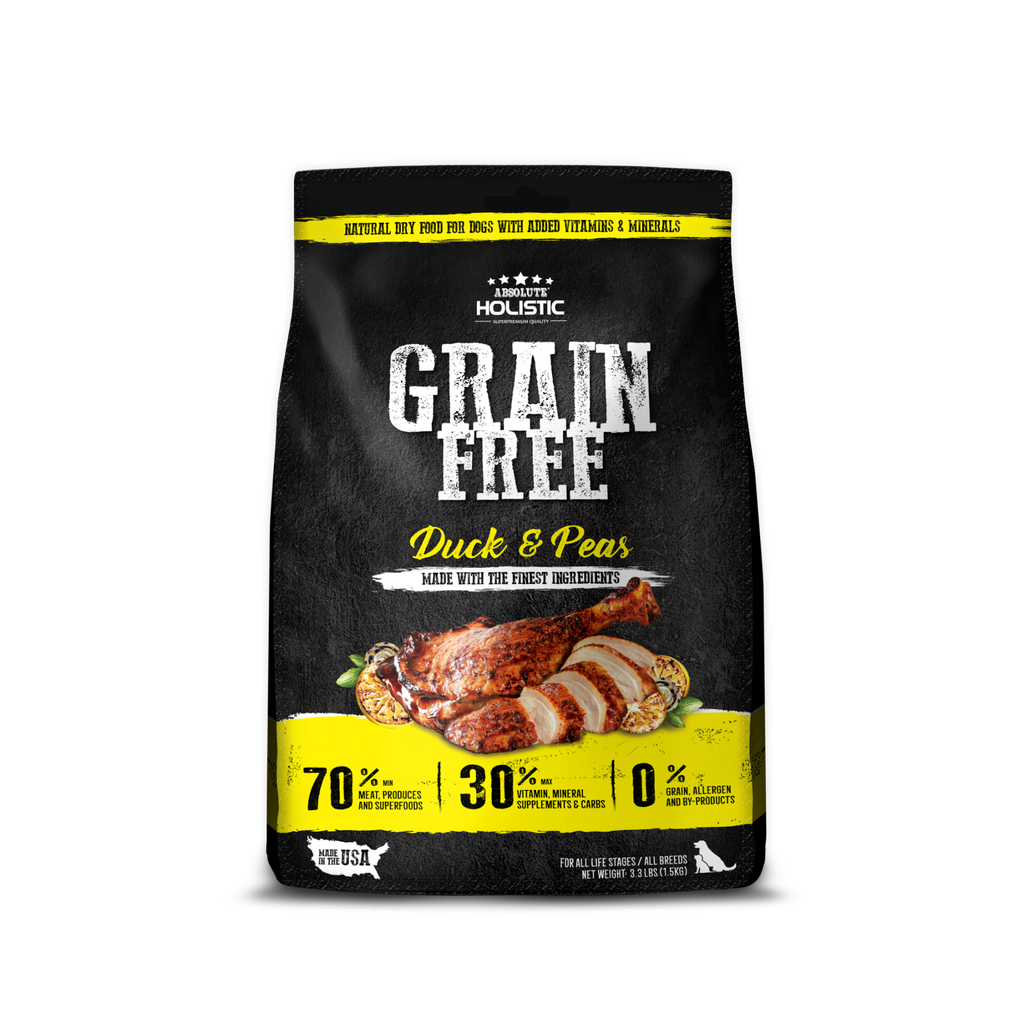 Absolute Holistic Grain Free Dry Dog Food -  Duck & Peas (Sample).