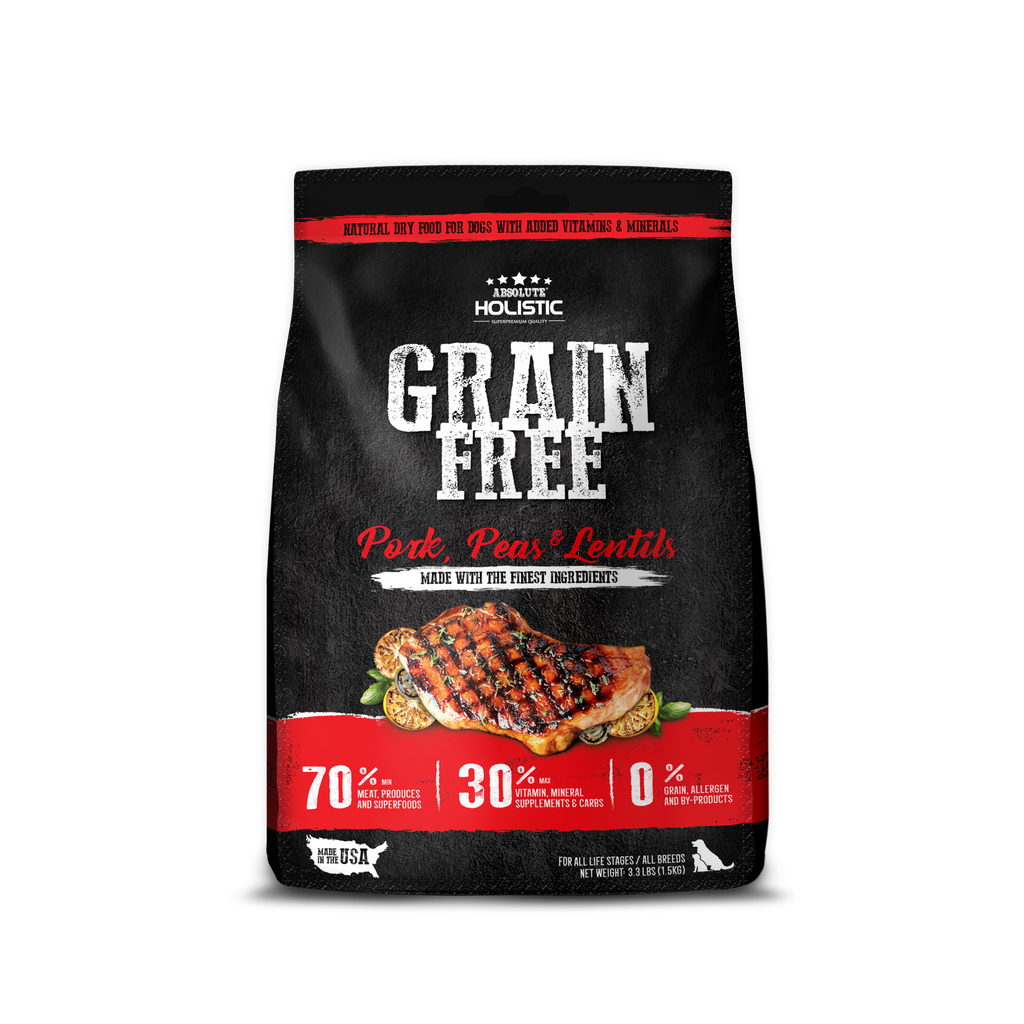 Absolute Holistic Grain Free Dry Dog Food - Pork & Peas (Sample).