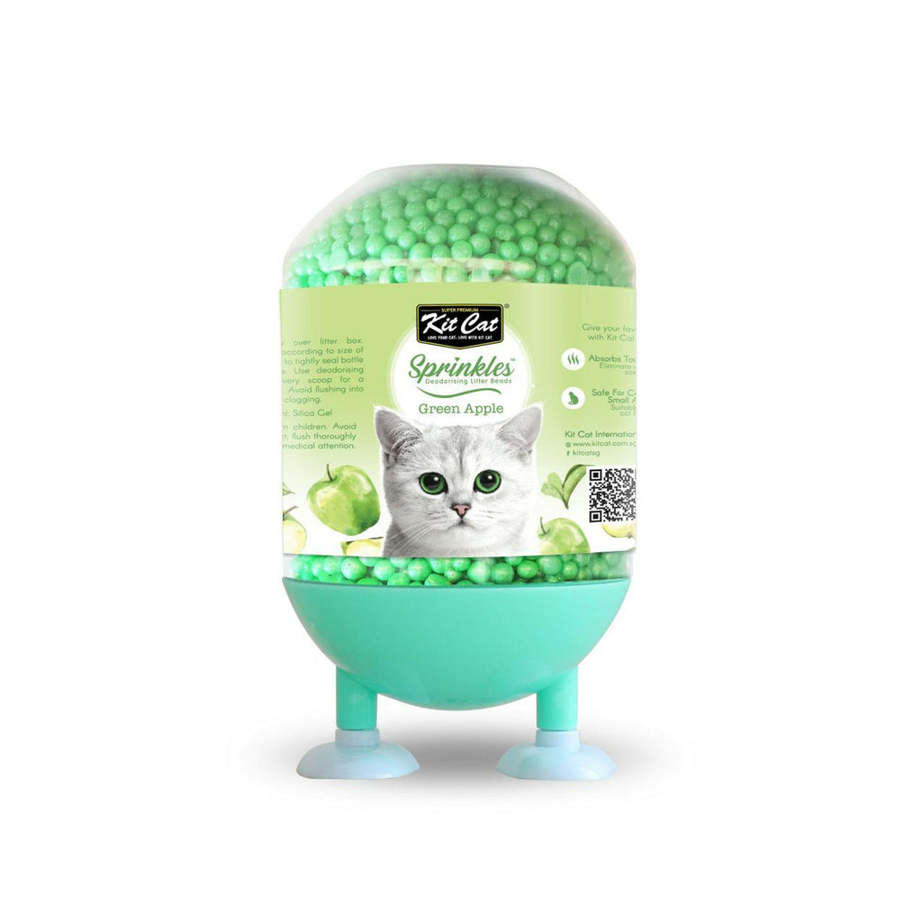 Kit Cat Sprinkles Cat Litter Deodoriser - Green Apple (240g).