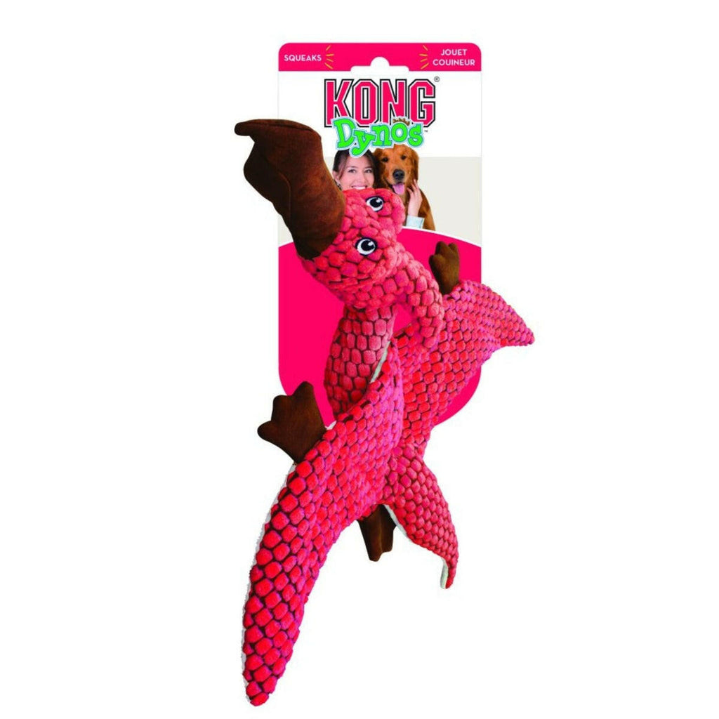 KONG Dog Toy - Dynos Pterodactyl Coral (2 Sizes).