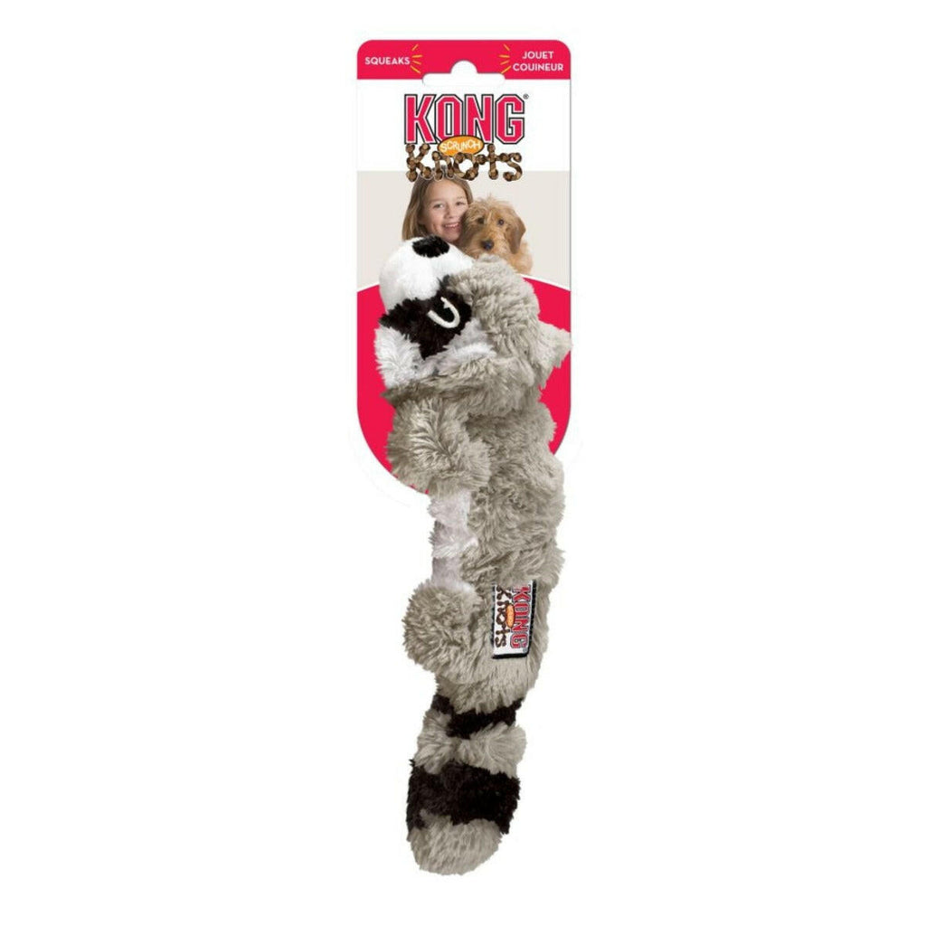 KONG Dog Toy - Scrunch Knots Raccoon (2 Sizes).