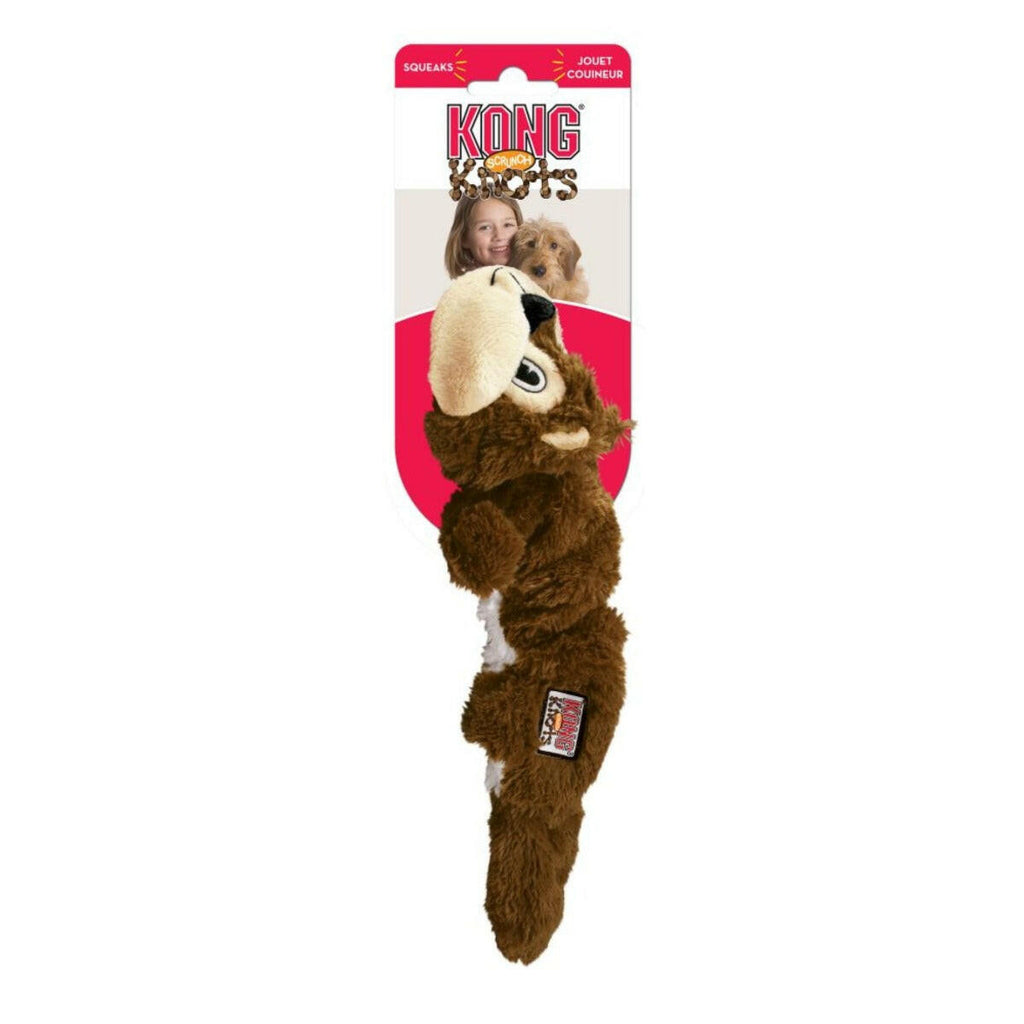 KONG Dog Toy - Scrunch Knots Squirrel (2 Sizes).