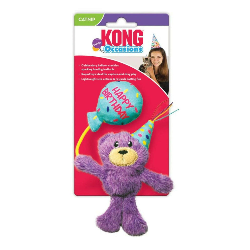 KONG Cat Toy - Cat Occasions Birthday Teddy (1 Size).