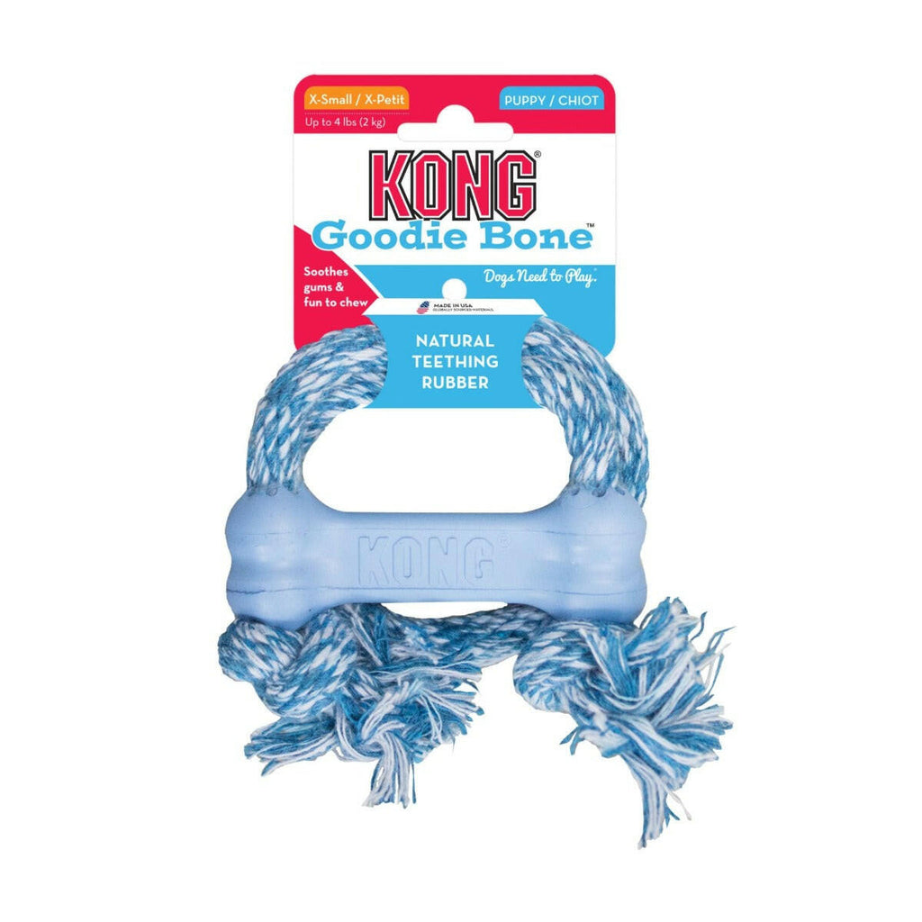 KONG Dog Toy - Puppy Goodie Bone with Rope (1 Size).