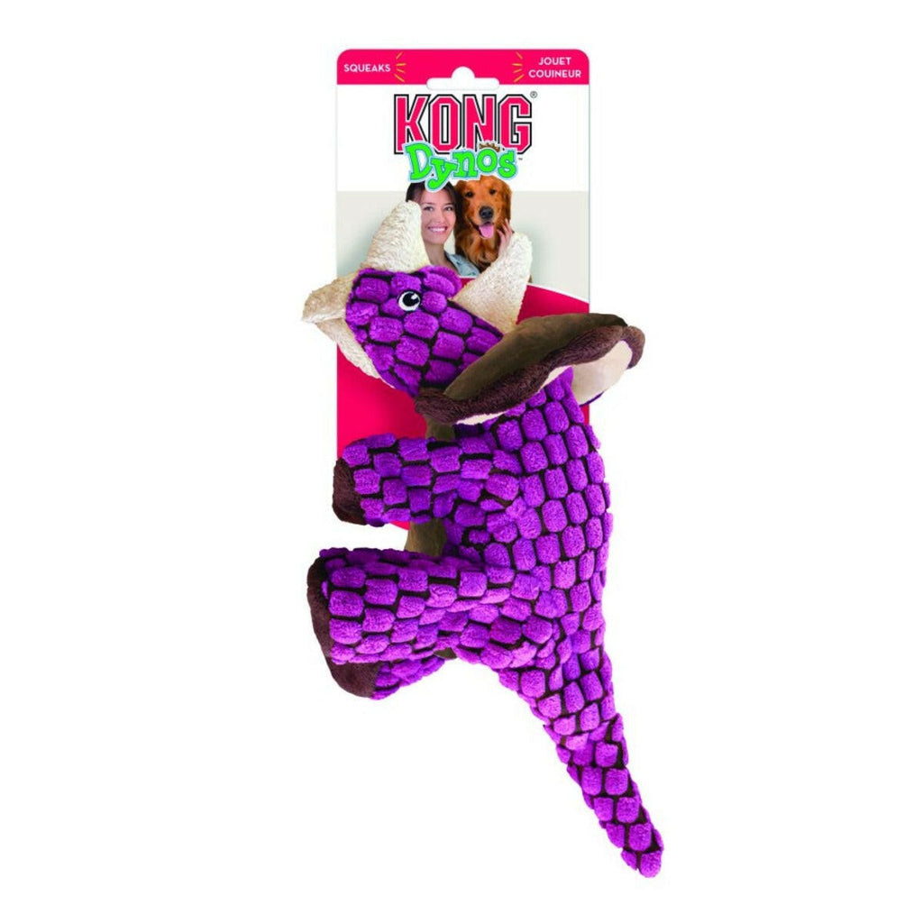 KONG Dog Toy - Dynos Triceratops Pink (1 Size).