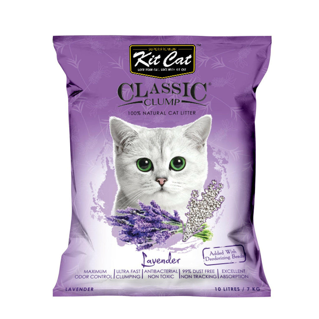 Kit Cat Classic Clump Cat Litter - Lavender (10L/7kg).