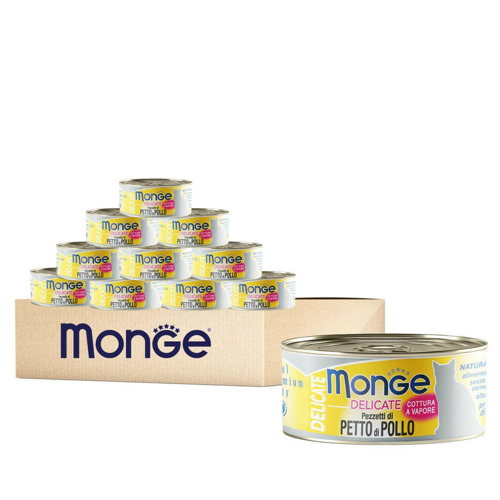 [CTN OF 24] Monge Cat Canned Food - Delicate Tender Chicken (80g).