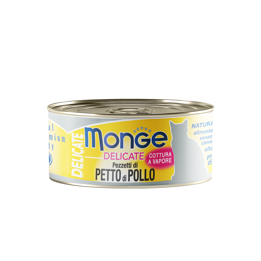 [CTN OF 24] Monge Cat Canned Food - Delicate Tender Chicken (80g).
