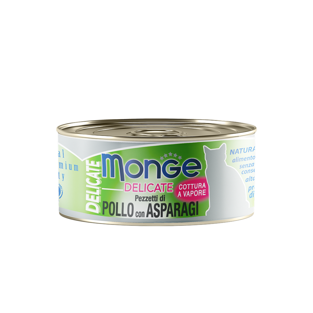 Monge Cat Canned Food - Delicate Chicken With Asparagus (80g).