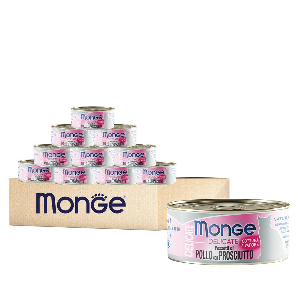 [CTN OF 24] Monge Cat Canned Food - Delicate Chicken With Ham (80g).