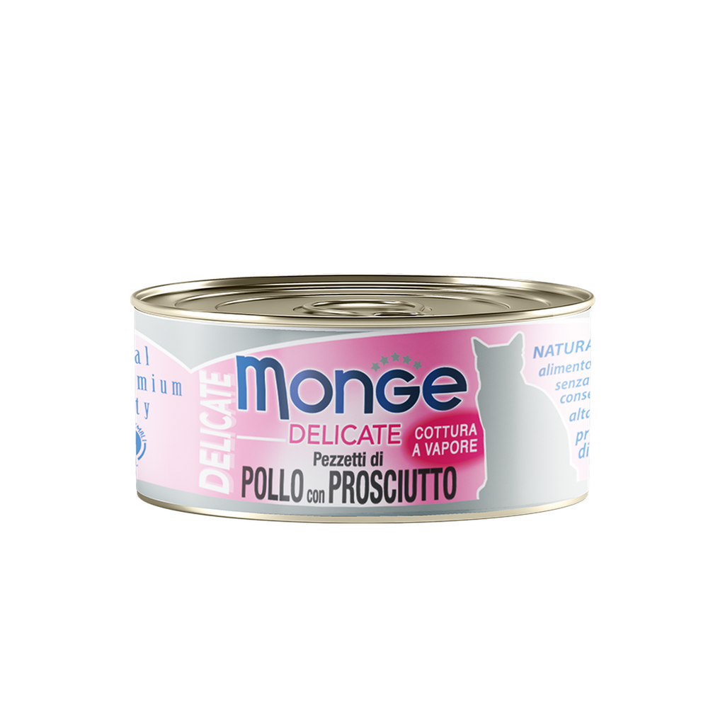 Monge Cat Canned Food - Delicate Chicken With Ham (80g).