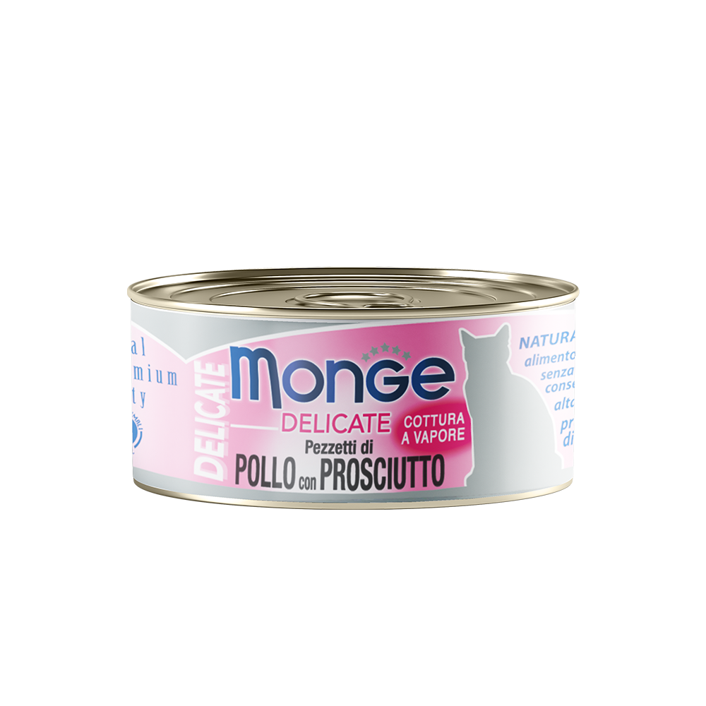 [CTN OF 24] Monge Cat Canned Food - Delicate Chicken With Ham (80g).