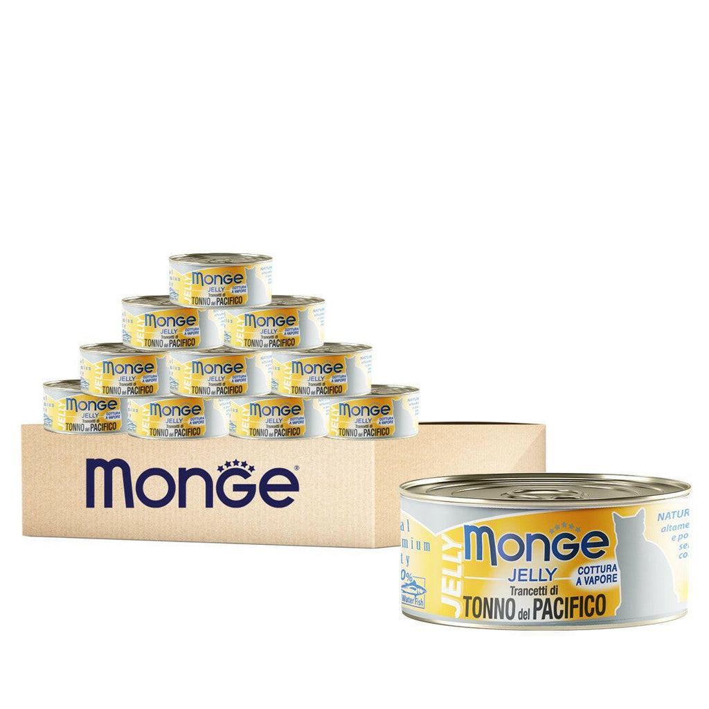 [CTN OF 24] Monge Cat Canned Food - Jelly Yellowfin Tuna (80g).