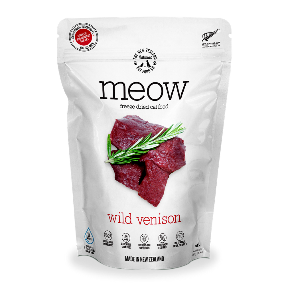 MEOW Freeze Dried Raw Food for Cat - Wild Venison (280g).