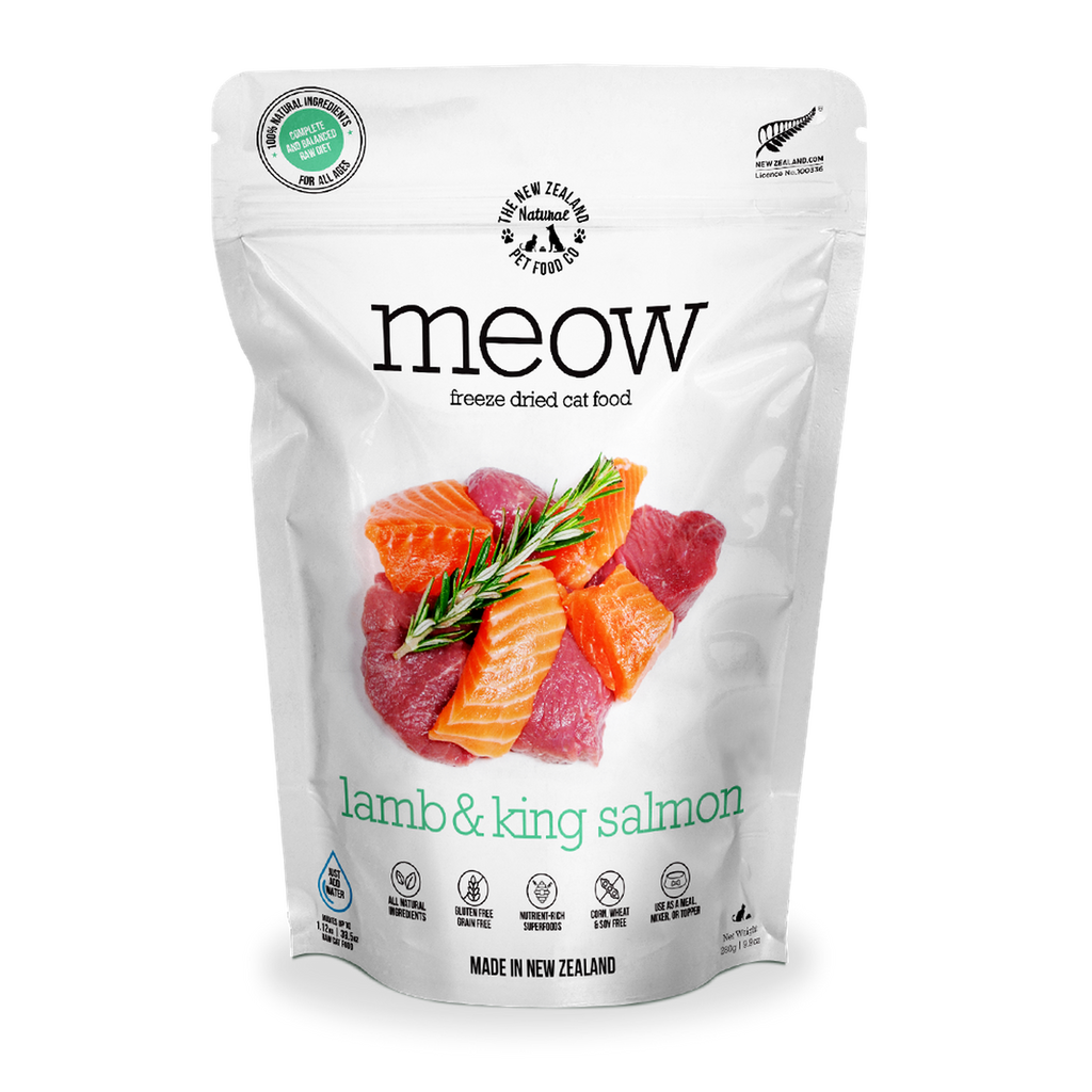 MEOW Freeze Dried Raw Food for Cat - Lamb & King Salmon (280g).
