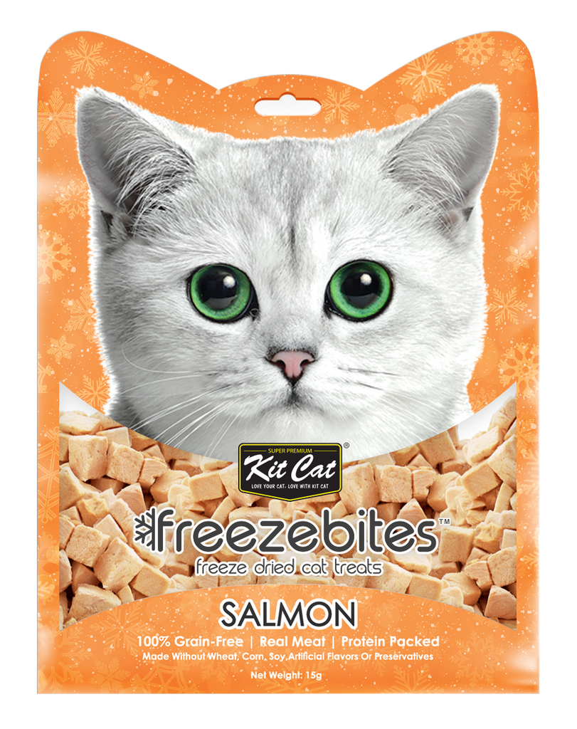 [CTN OF 24] Kit Cat Freeze Bites Cat Treat - Salmon (15g).