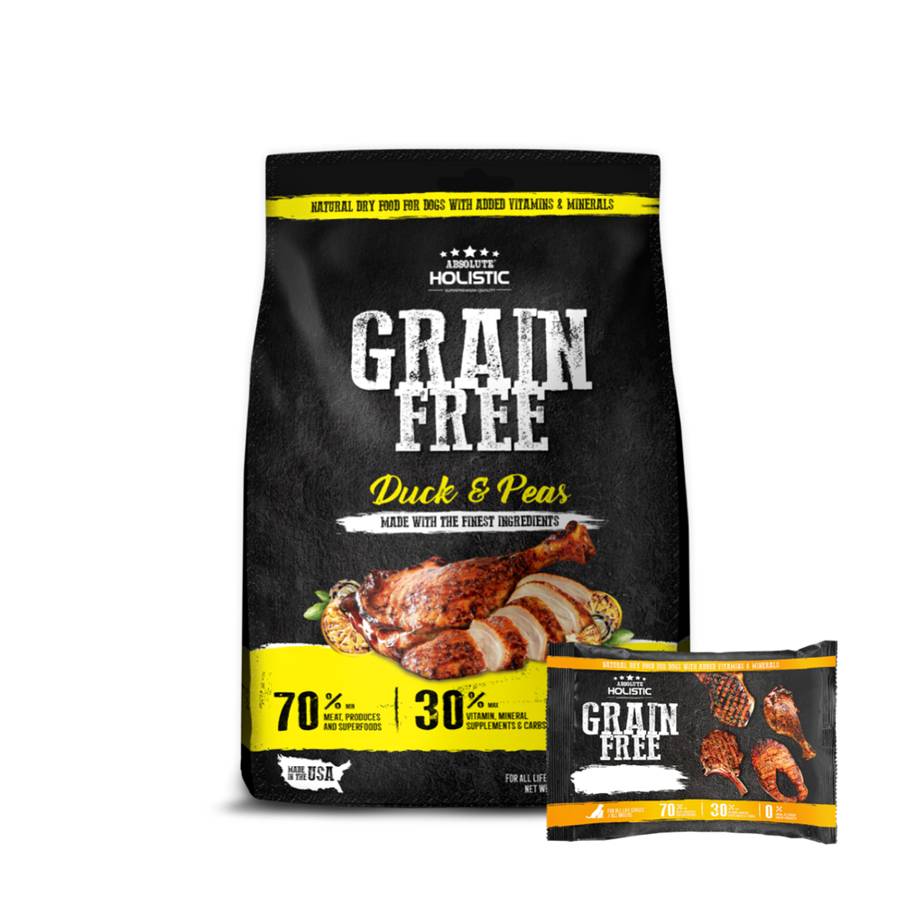 Absolute Holistic Grain Free Dry Dog Food -  Duck & Peas (Sample).