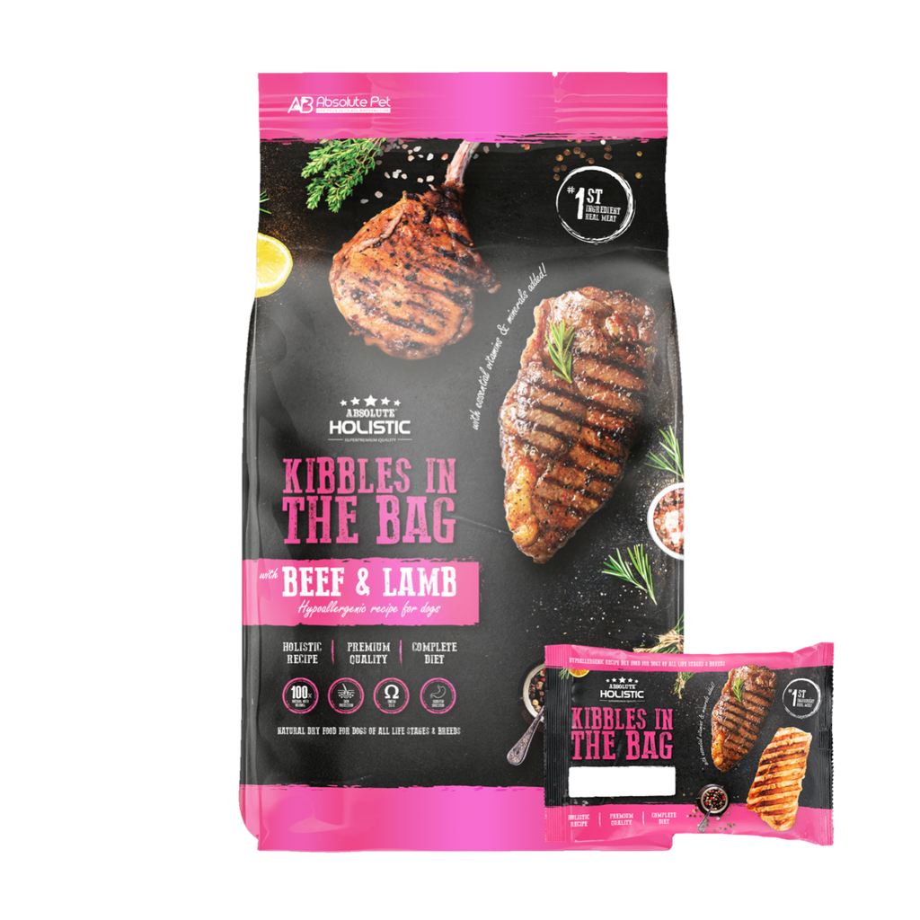 Absolute Holistic Kibbles in the Bag Dry Dog Food - Beef & Lamb (Sample).