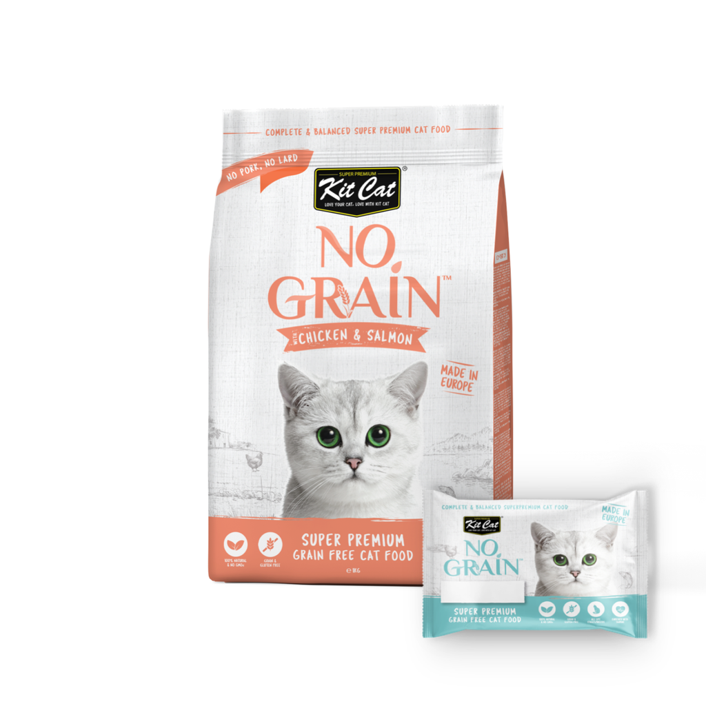 Kit Cat No Grain Dry Cat Food - Chicken & Salmon (Sample).