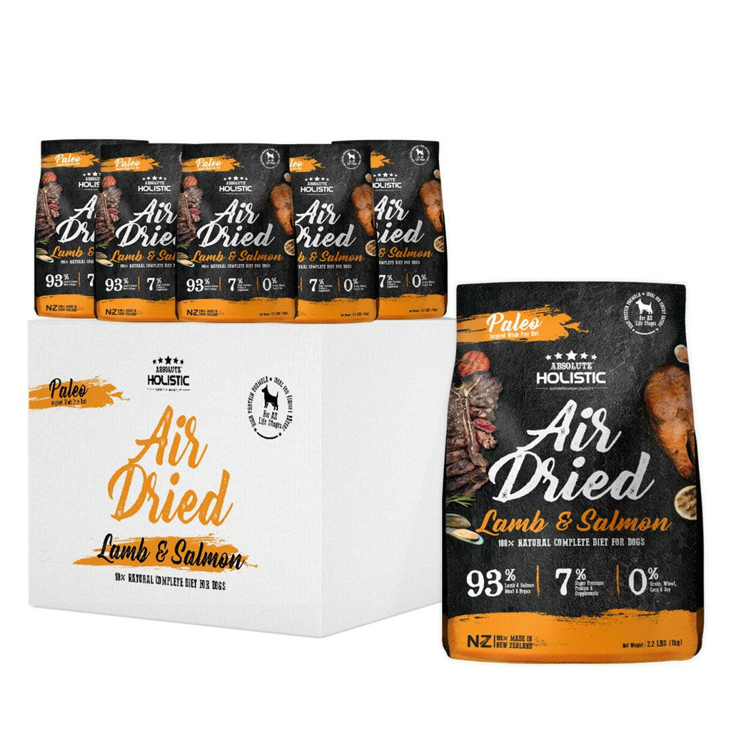 [CTN OF 6] Absolute Holistic Air Dried Food for Dogs - Lamb & Salmon (1kg).