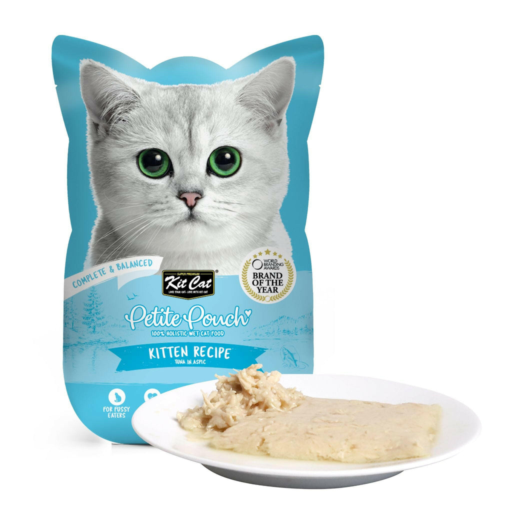 Kit Cat Petite Pouch Complete & Balanced Wet Cat Food - Kitten Tuna in Aspic (70g).