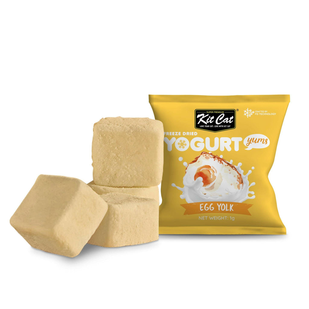 Kit Cat Freeze Dried Yogurt Yums Cat Treat - Egg Yolk (10pcs).