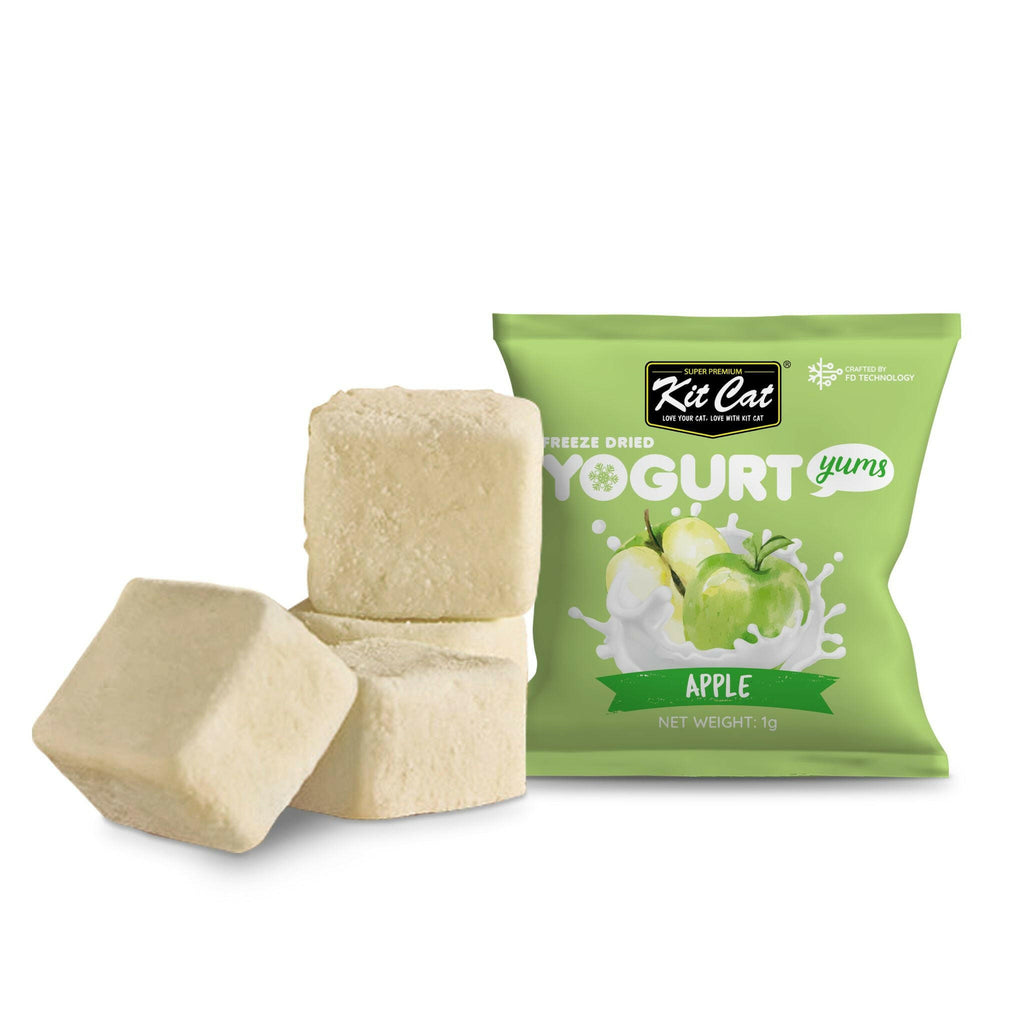 Kit Cat Freeze Dried Yogurt Yums Cat Treat - Apple (10pcs).