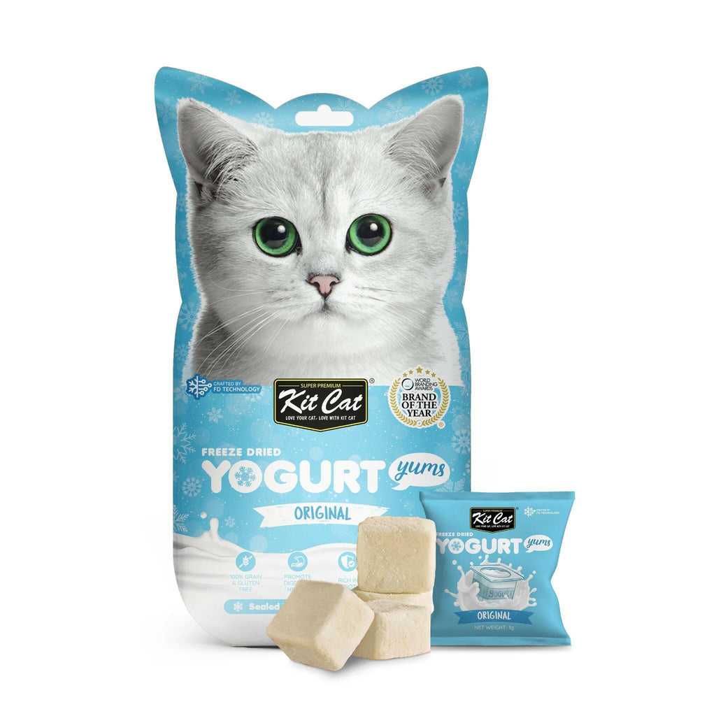 [CTN OF 48] Kit Cat Freeze Dried  Yogurt Yums Cat Treat - Original (10pcs/pkt).