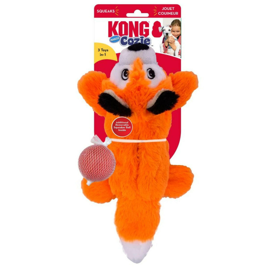 KONG Dog Toy - Cozie™ Pocketz Fox (2 Sizes).
