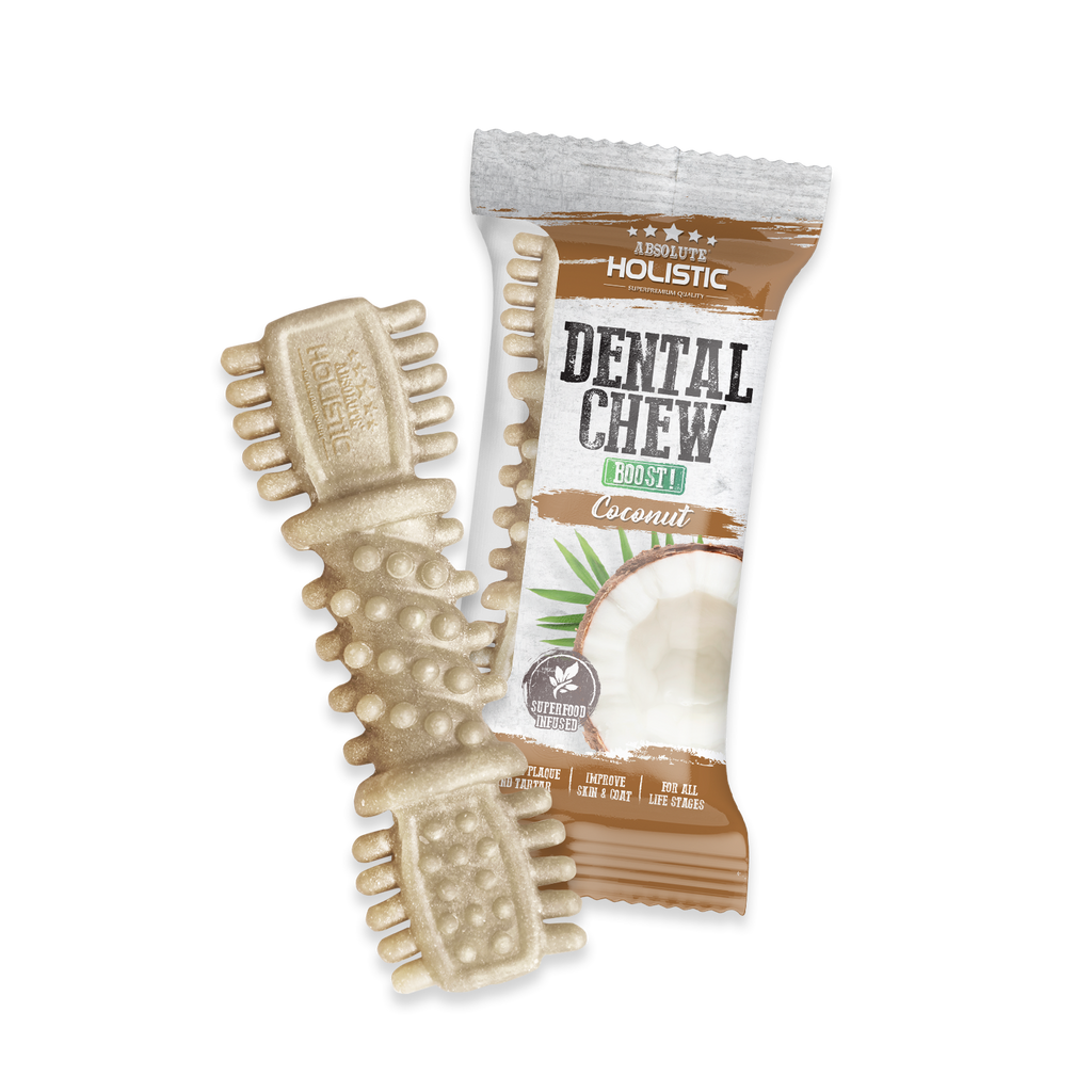 Absolute Holistic BOOST Dental Chew for Dogs - Coconut (4") | Infused with Superfood.