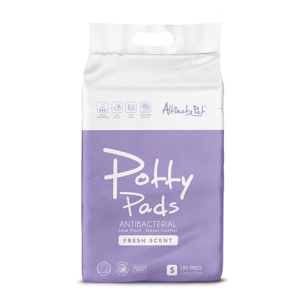 [CTN OF 4] Altimate Pet Antibacterial Fresh Scent Potty Pee Pads - S (180pcs) | 33cm x 45cm.