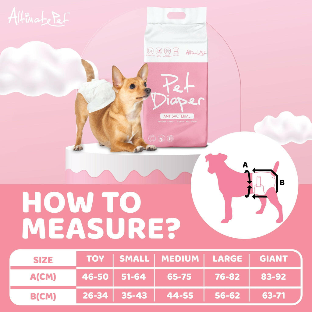 Altimate Pet Antibacterial Disposable Pet Diaper (5 Sizes).