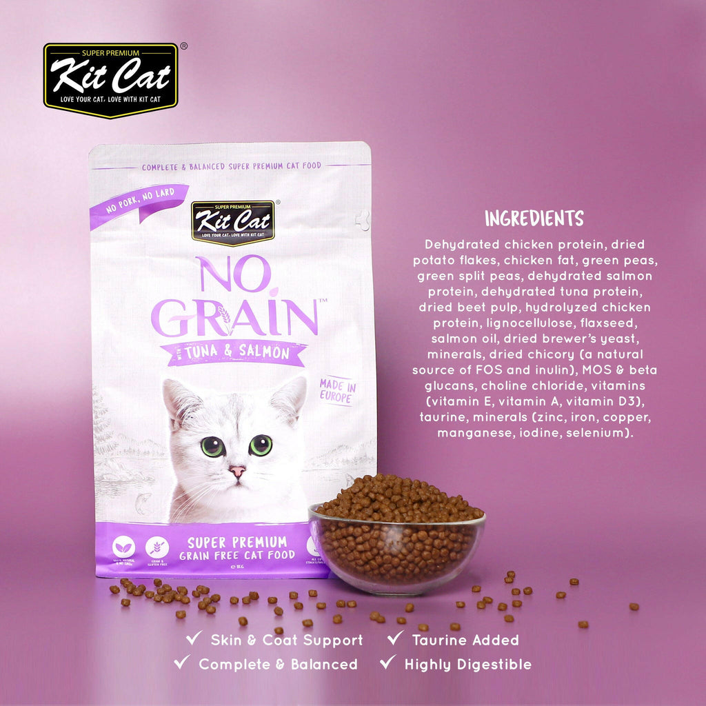 Kit Cat No Grain Dry Cat Food - Tuna & Salmon (Sample).