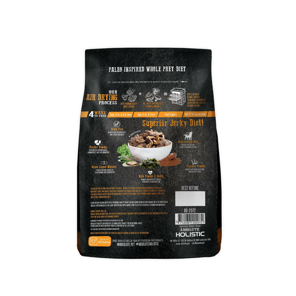 Absolute Holistic Air Dried Food for Dogs - Lamb & Salmon (1kg).